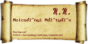 Molcsányi Mátyás névjegykártya